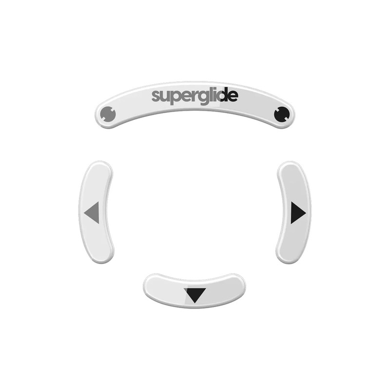 Pulsar Superglide Glass Skates For Logitech PRO Wireless Mouse - White - أكسسوار فأرة